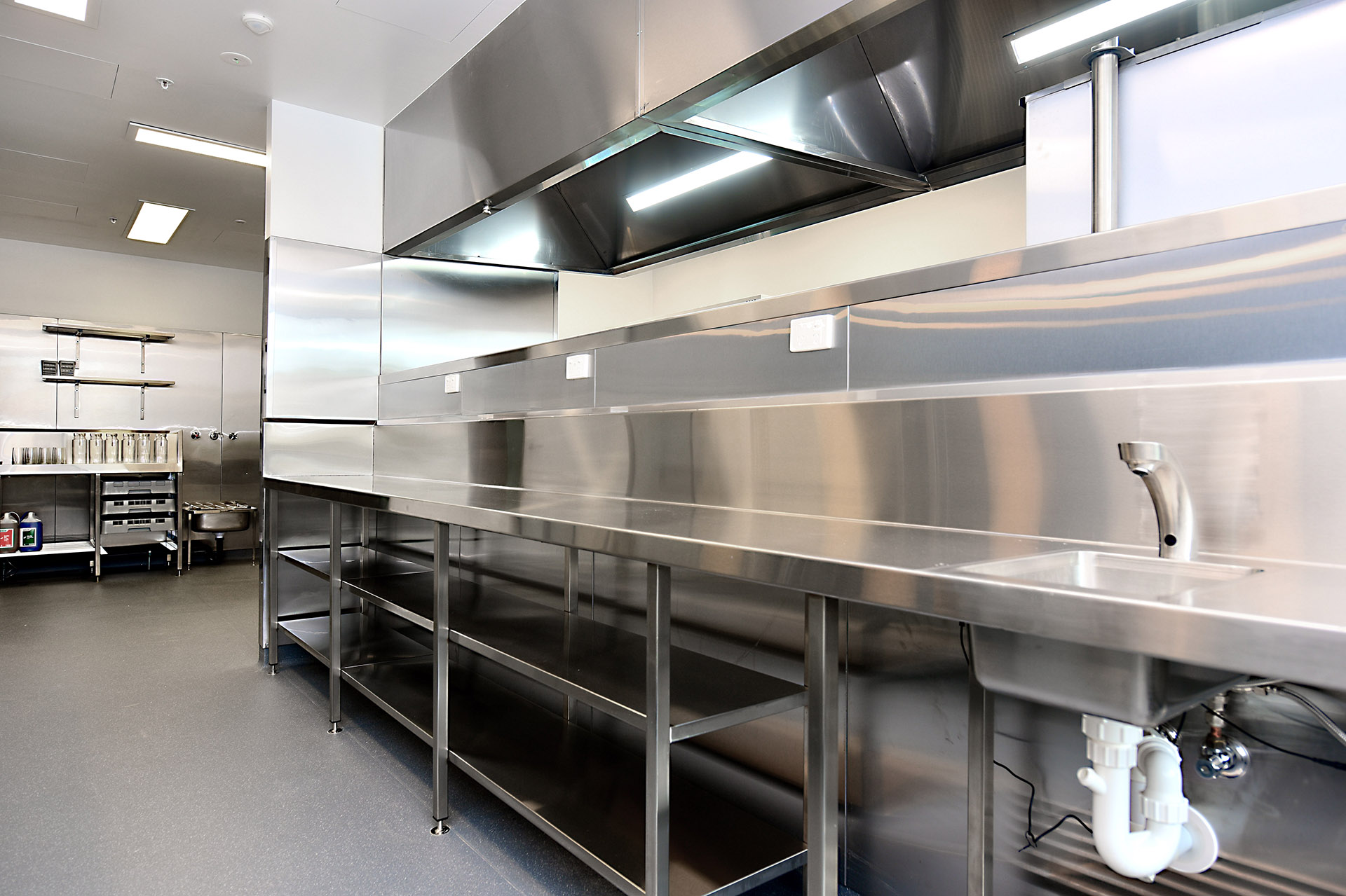 Commercial kitchen preparation area